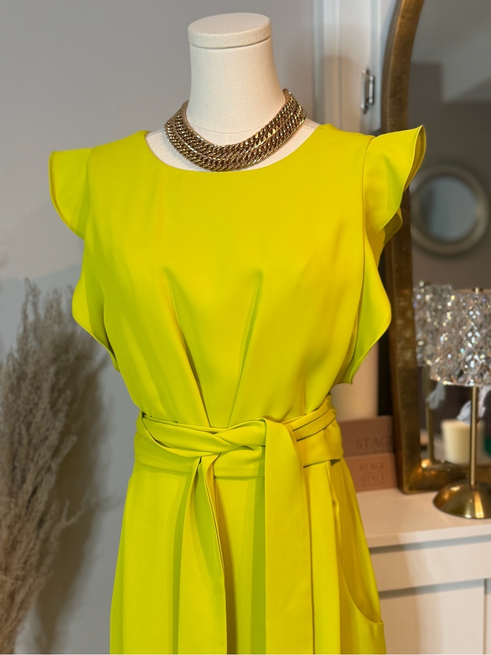 Phase Eight Victoriana Jumpsuit in Lime - Picture 5 of 6